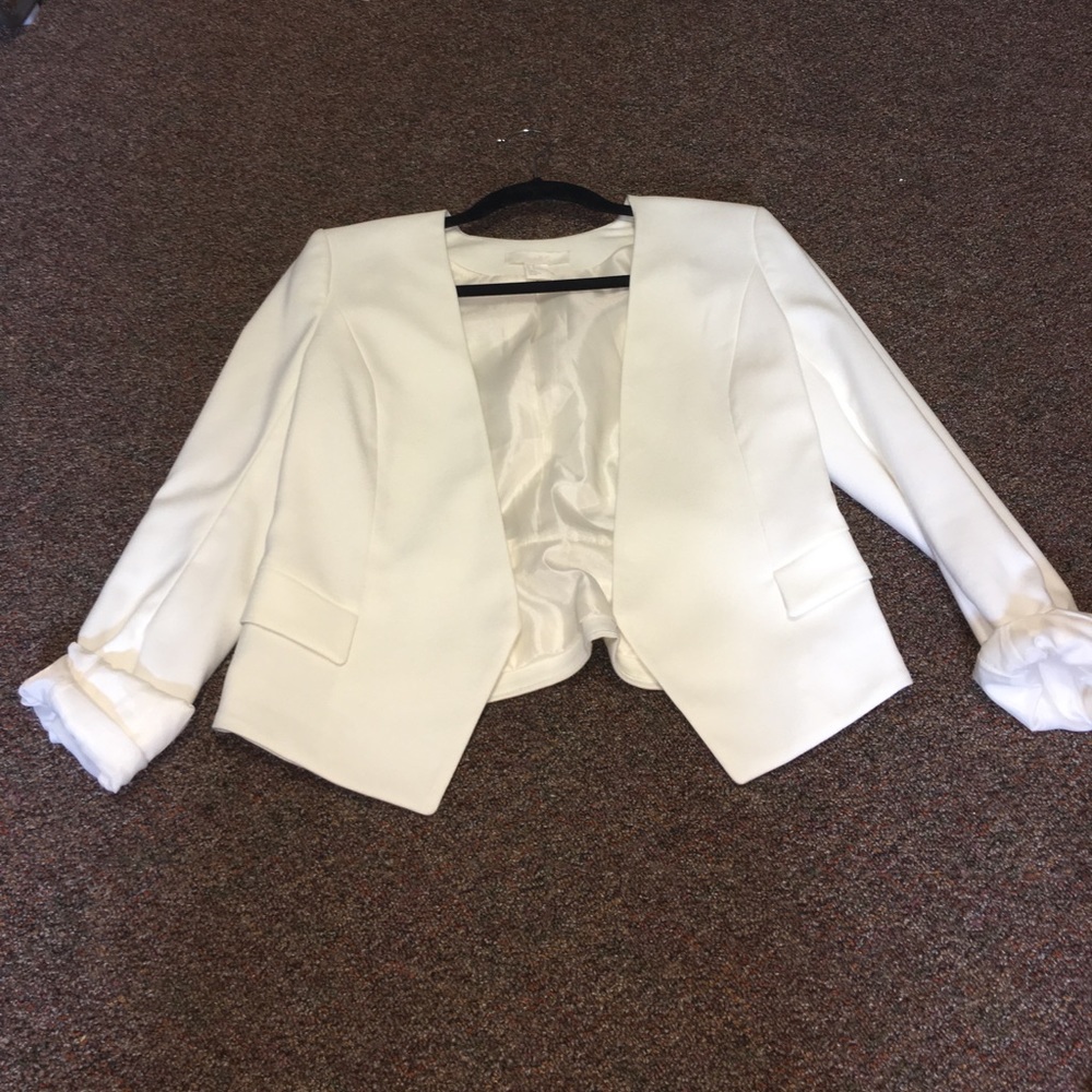 White H&M blazer