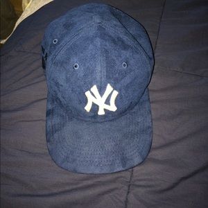 New York Yankees Blue Suede Strap Back Cap