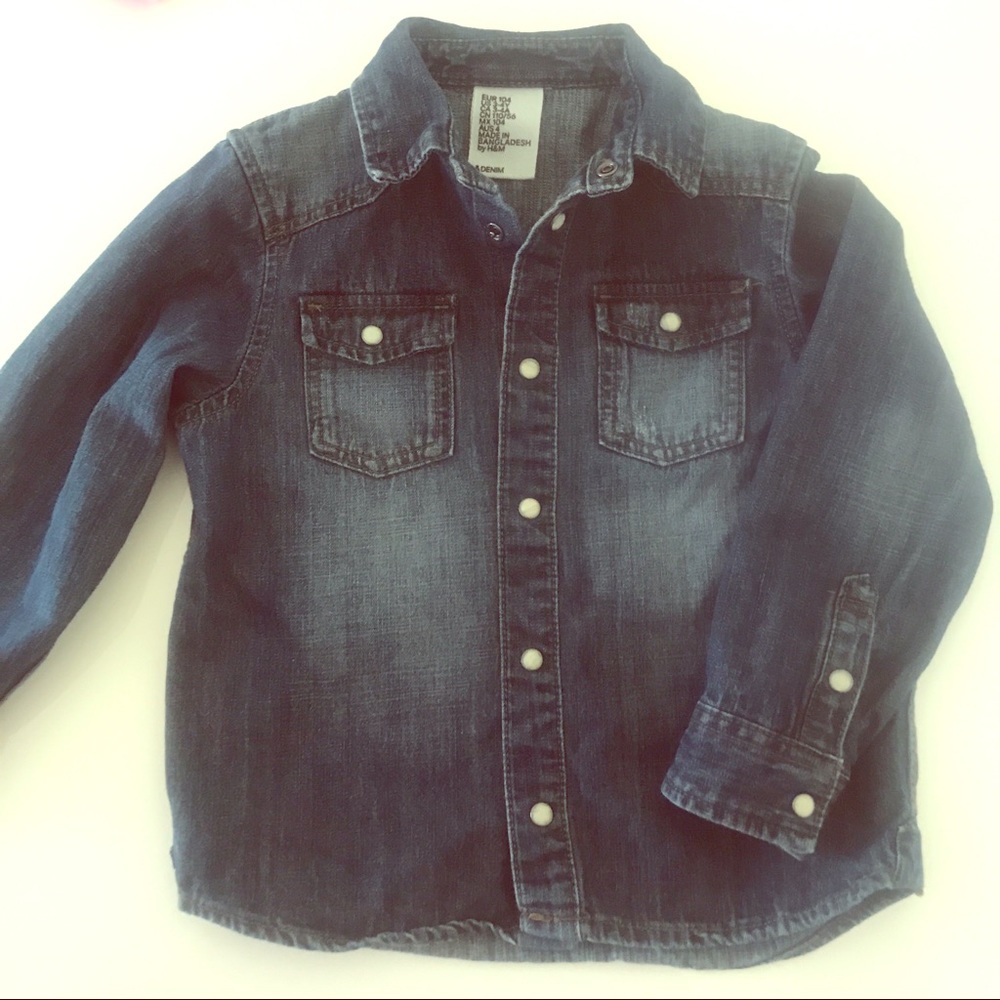 H&M Toddler Girl's Size 3-4 Denim Shirt