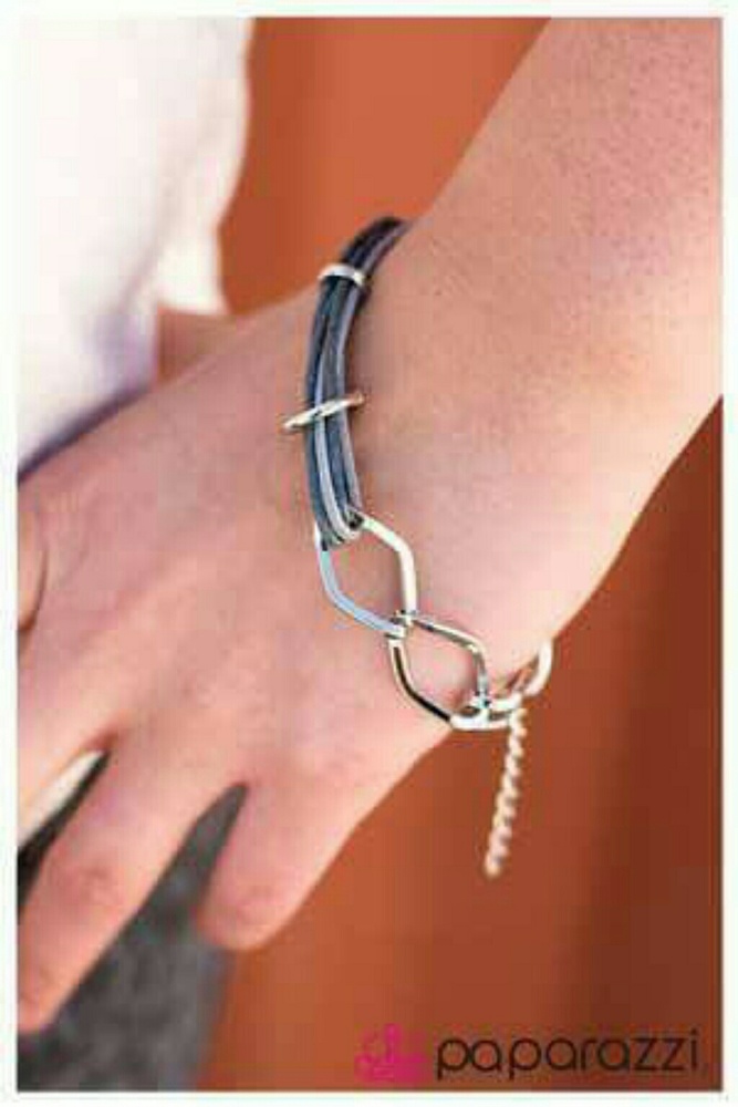 NWT bracelet rope leather style gray adjustable