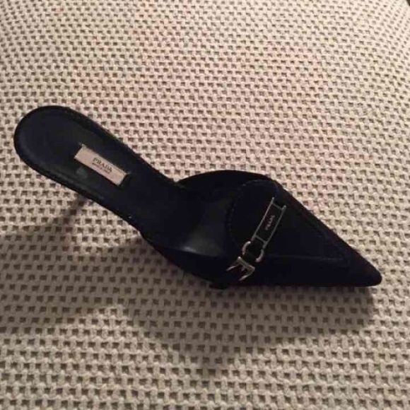 Prada Black Suede Heels sz 10 l Michael Prada Black Suede Heels