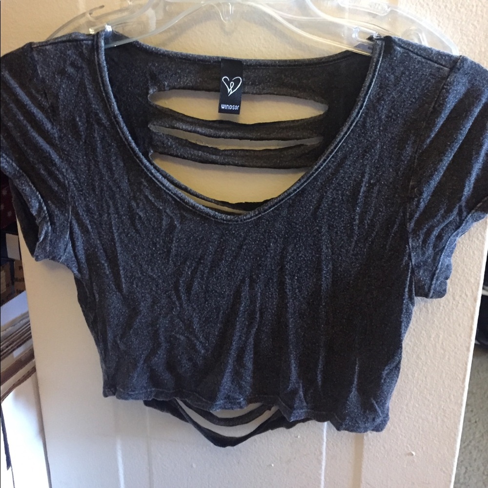 Charcoal Crop Top