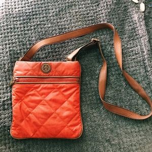 Authentic Tory Burch Crossbody (orange quilted)