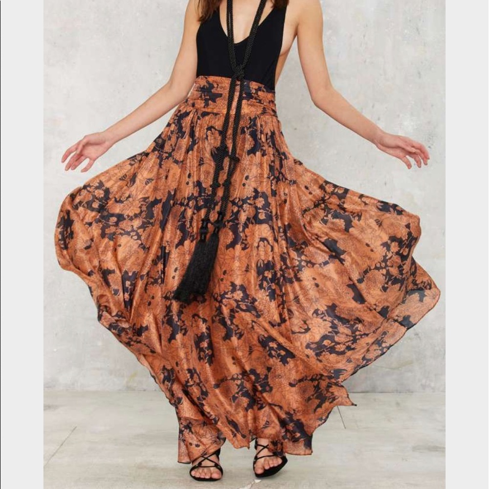 Nasty Gal Summer Nights Silk Skirt