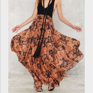 Nasty Gal Summer Nights Silk Skirt