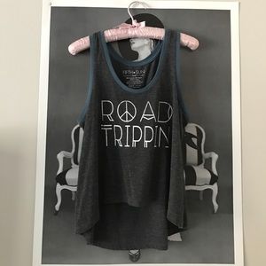 Super soft grey "road trippin" tank