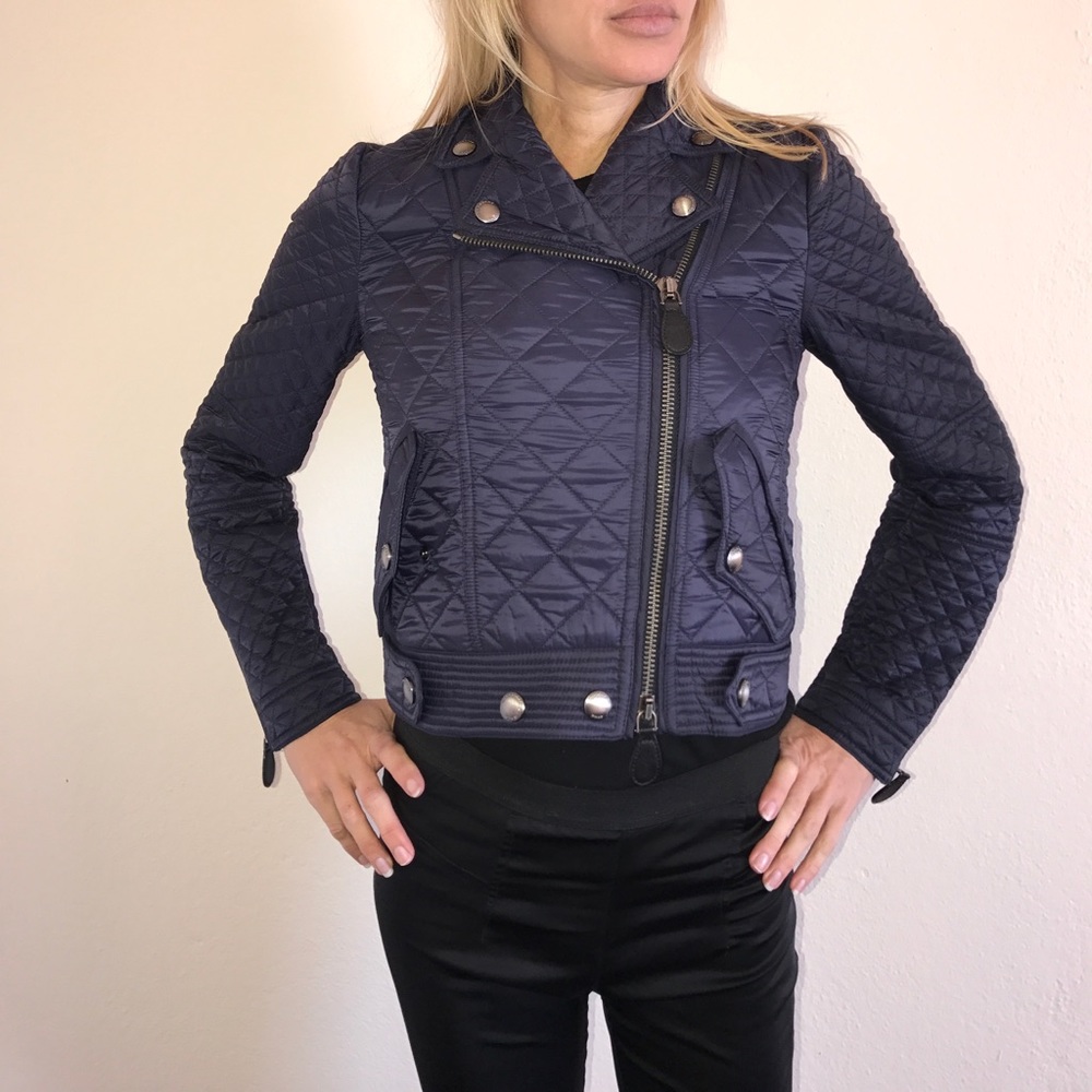 Burberry Brit Studmoore Quilted Moto Jacket