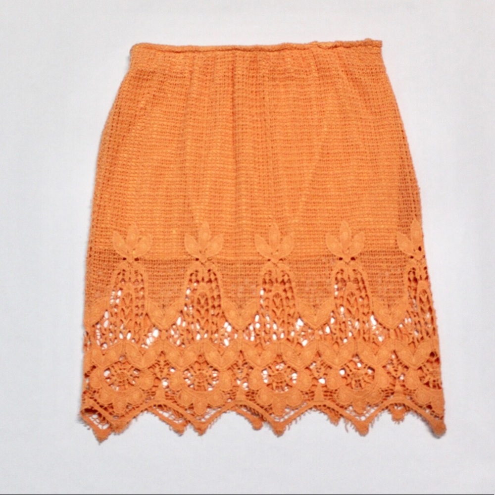 Crochet Lace Cut Out Skirt