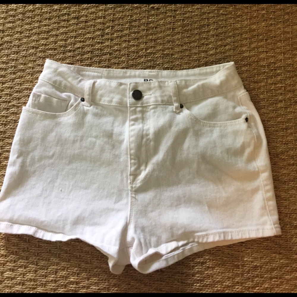 White Jean shorts