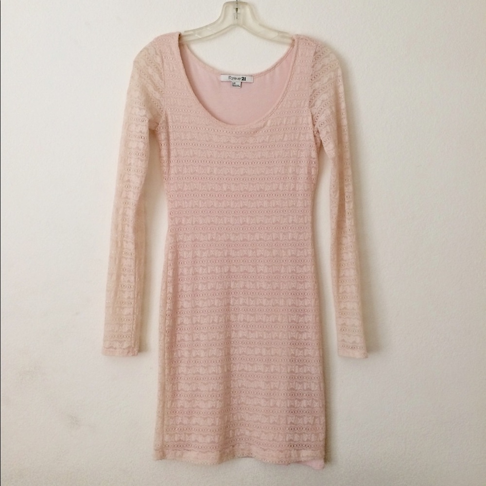 Lace Long-Sleeve Bodycon Dress