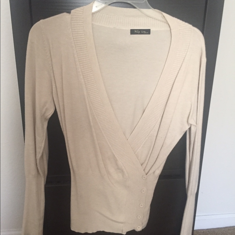 Long sleeve beige sweater