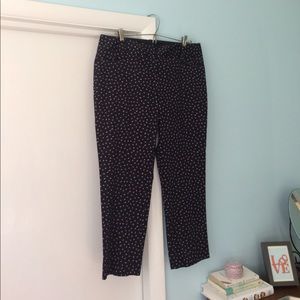 NWOT The Limited Drew Fit Navy Print Pants size 12