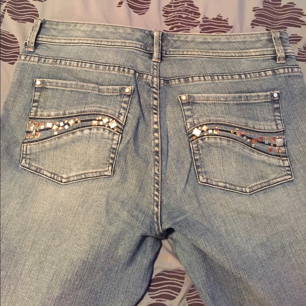 WHBM Boyfriend cuff jeans