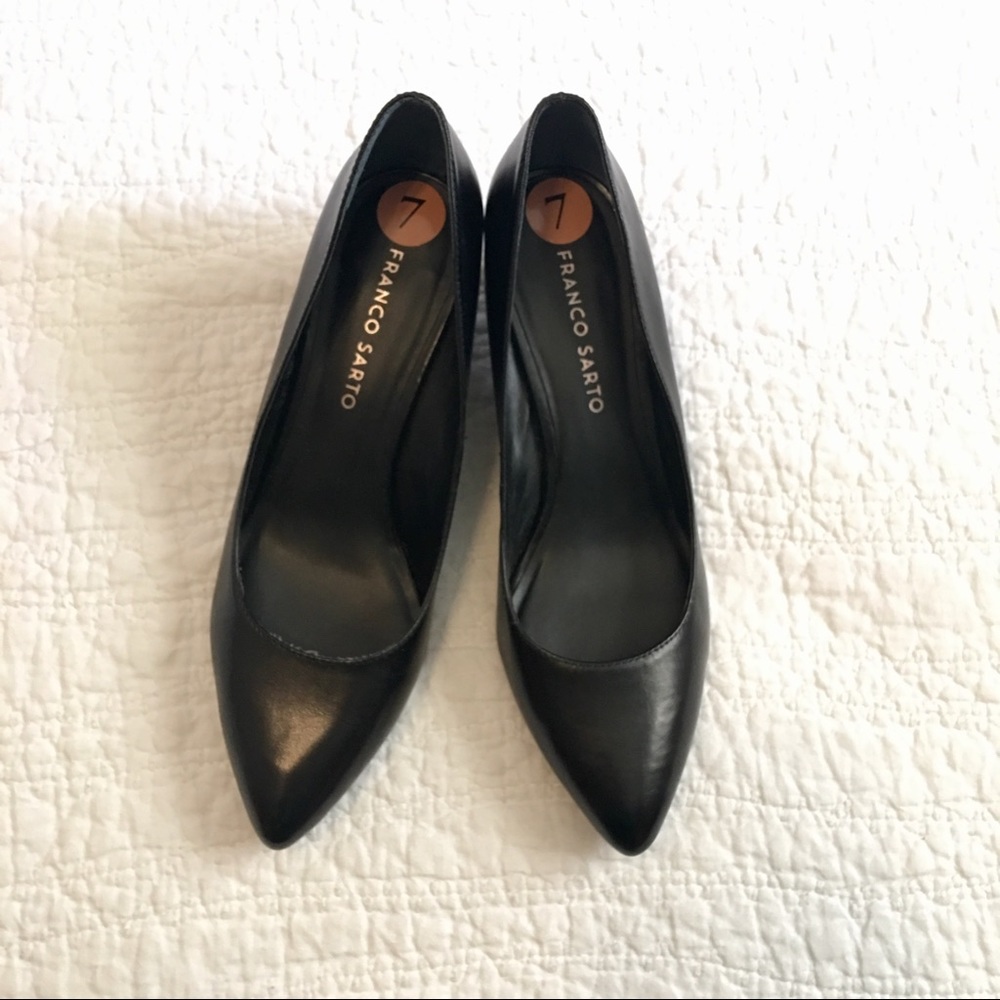 NWT Franco Sarto Leather Mini Wedge