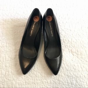 NWT Franco Sarto Leather Mini Wedge