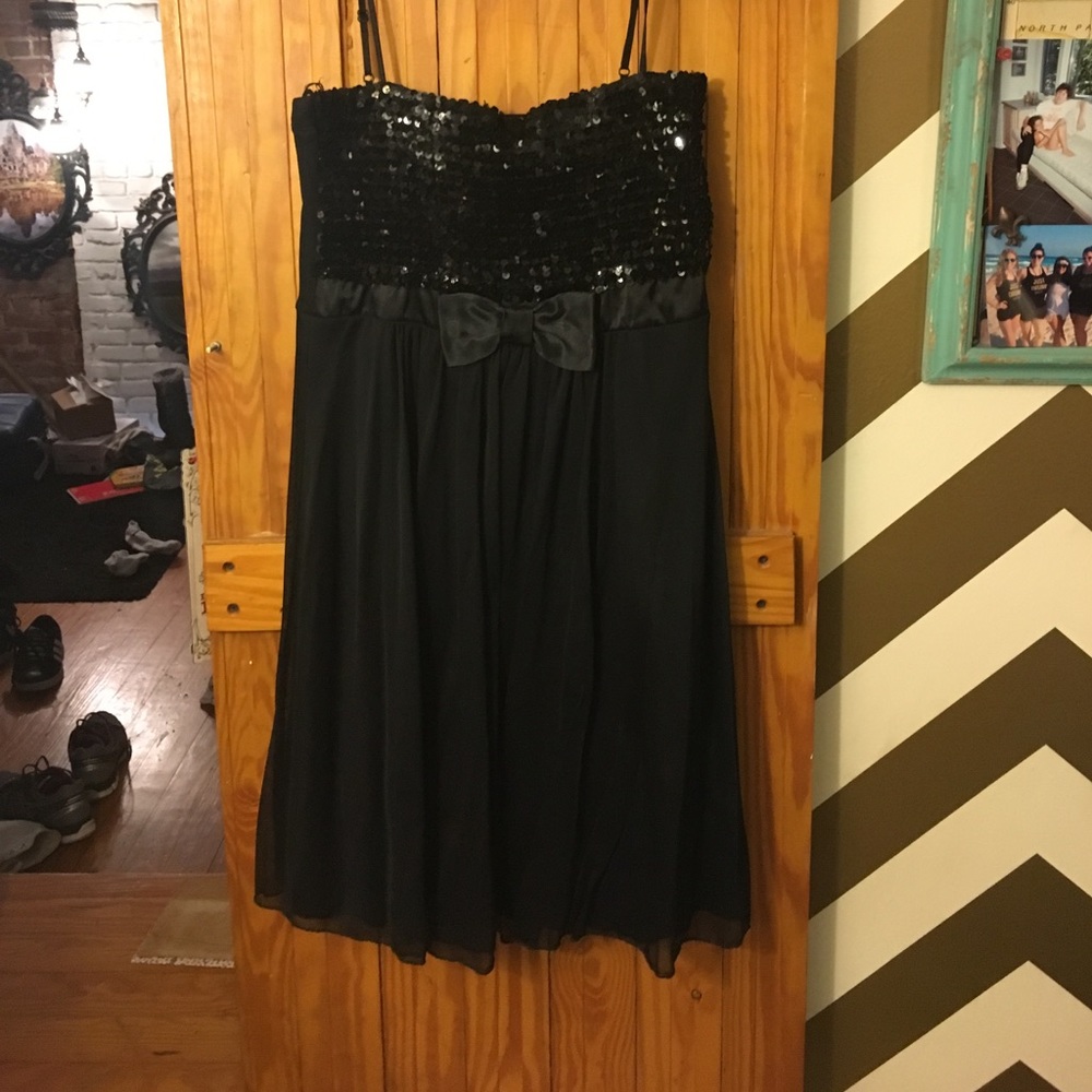 Black Sequined Dress