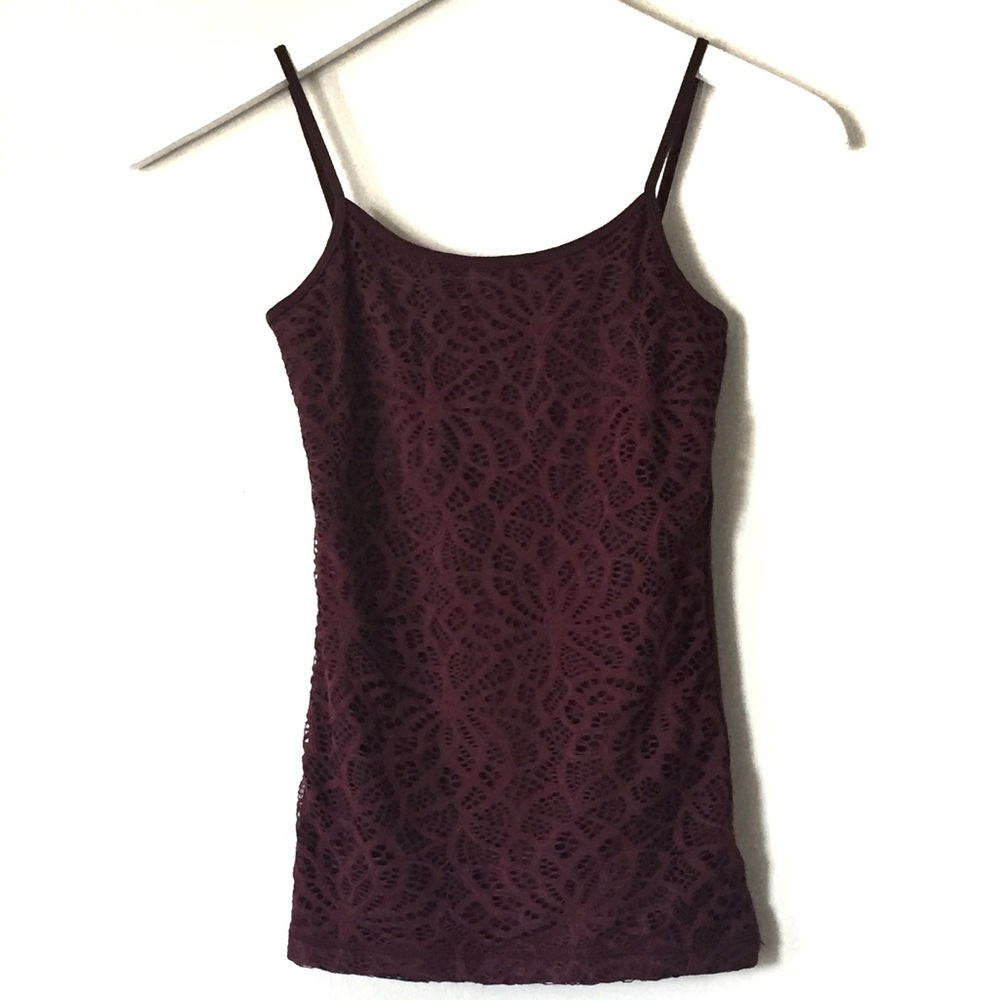 Aeropostale Maroon Lace Cami