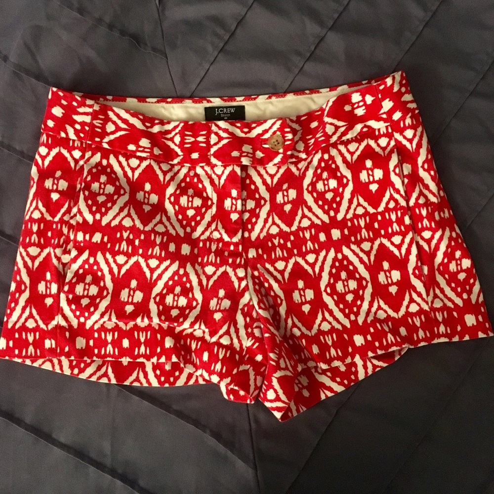 J Crew ikat print chino shorts