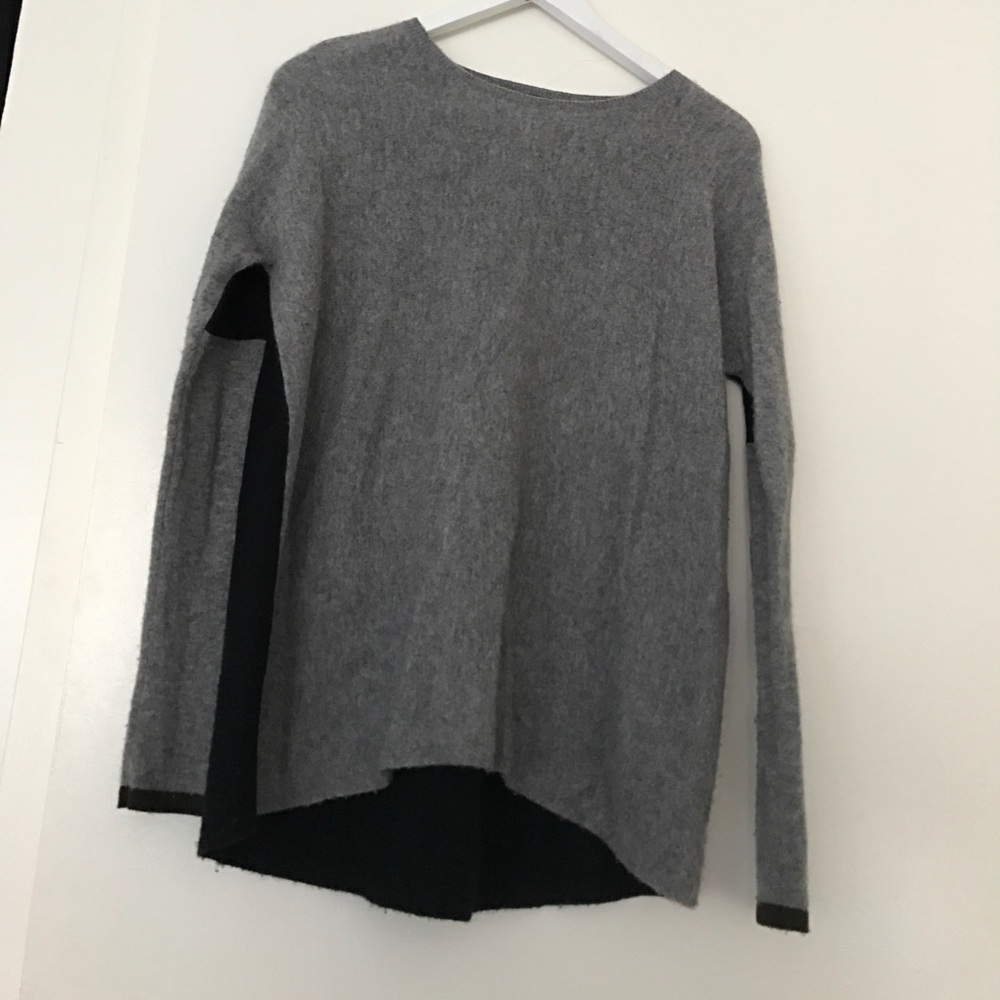 Gray Vince sweater with black back