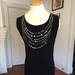 BCBG MaxAzria Cotten Stretch Embellished Dress