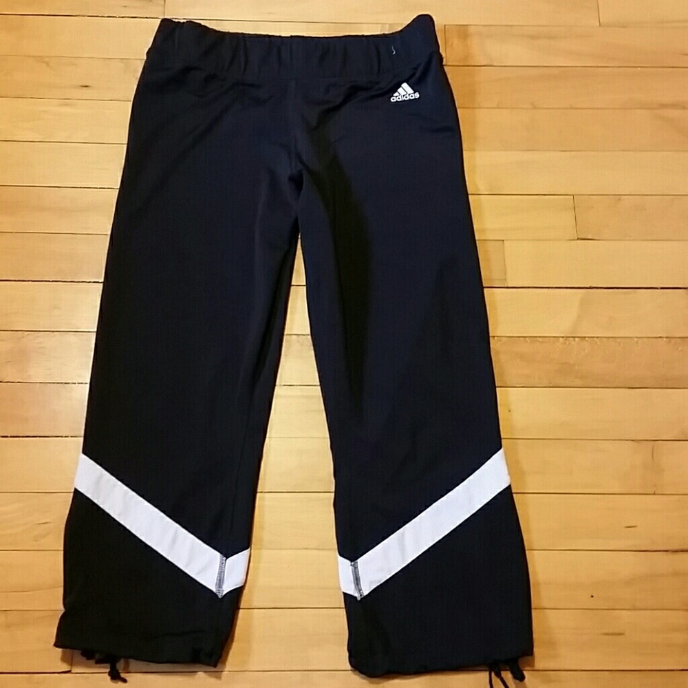 Adidas Kids Athletic Black Pants Size M