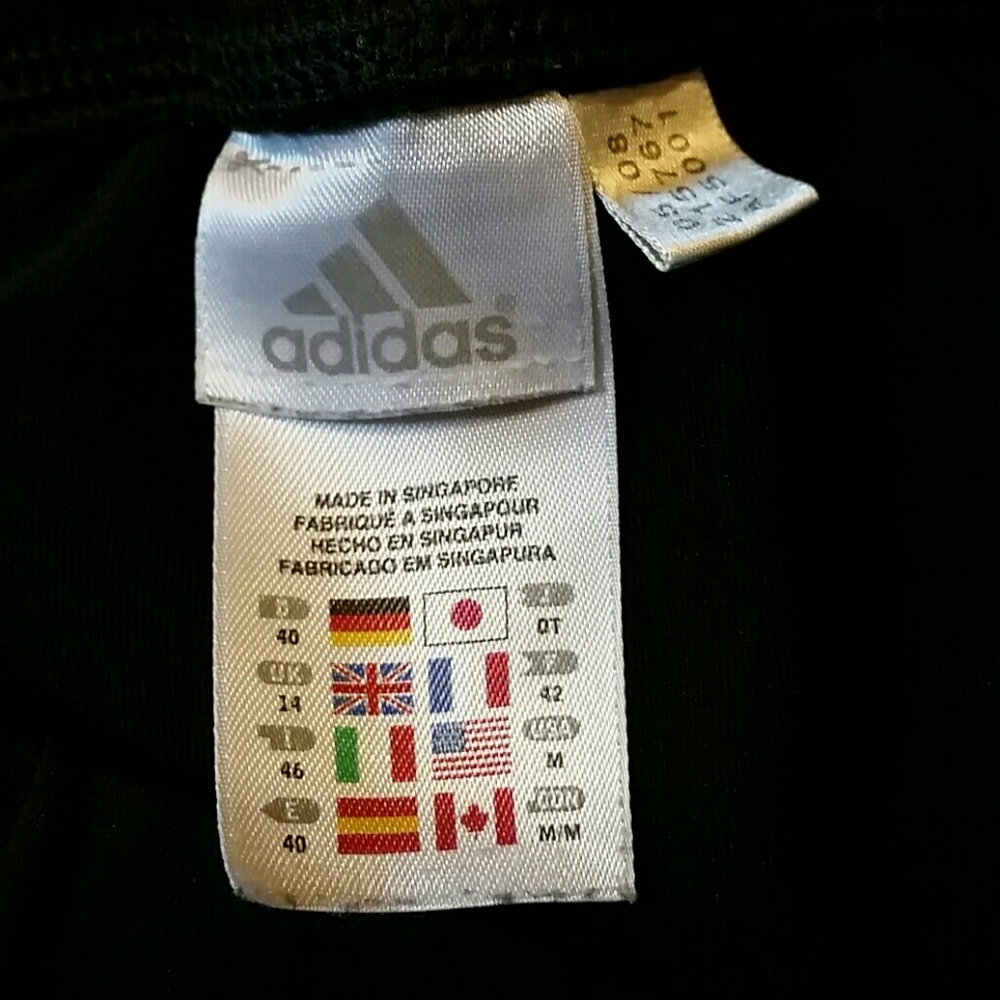 Adidas Kids Athletic Black Pants Size M - Picture 4 of 4