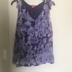 PURPLE RUFFLED BLOUSE
