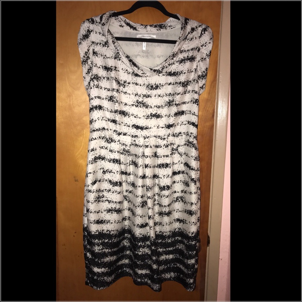 Beautiful silk black and white dress