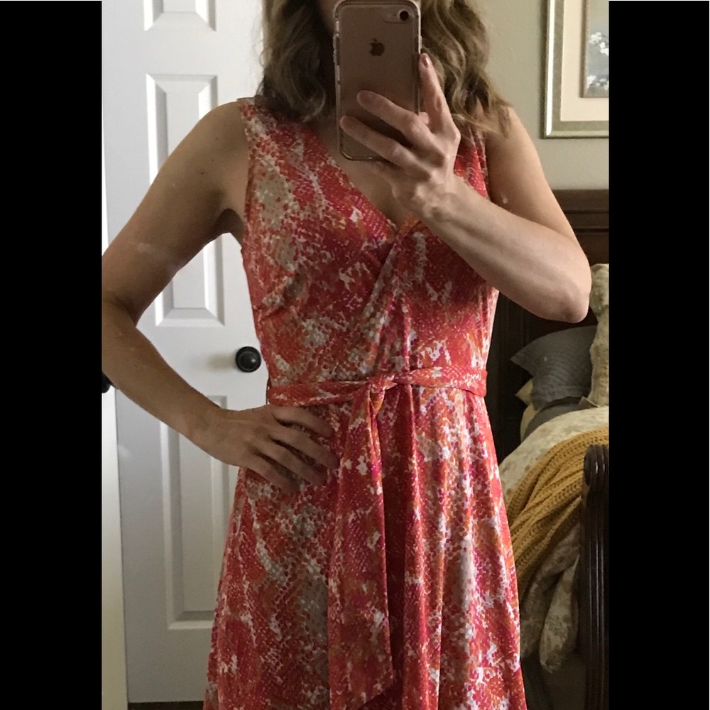 Snake skin printed INC wrap dress.