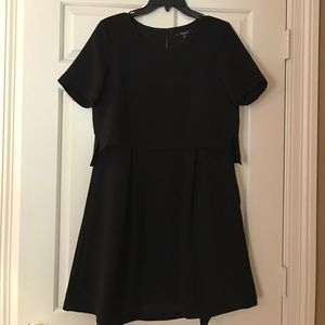 Madewell black overlay dress