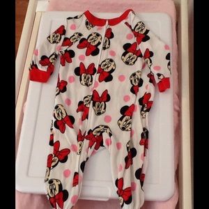 Minnie Mouse footed pajamas