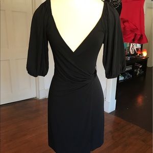 BCBG Generation Classic Black Wrap Dress