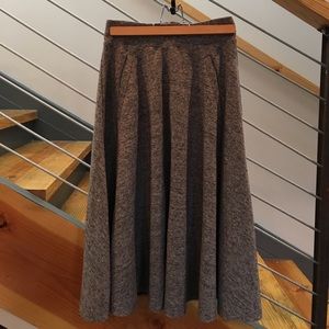 Heather grey a-line midi