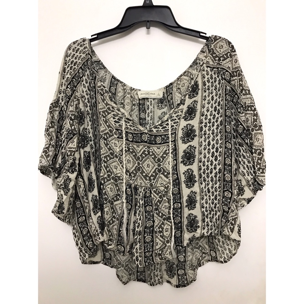 Abercrombie Patterned Slightly-Cropped Blouse