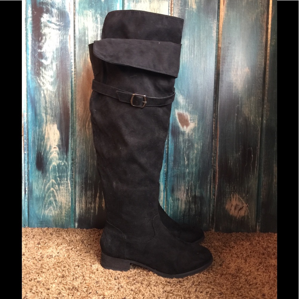 Black over the knee boots