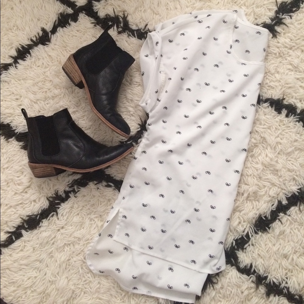 Sheer Bicycle Pattern Top