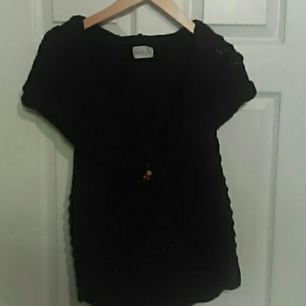 Mud Pie round crocheted bolero