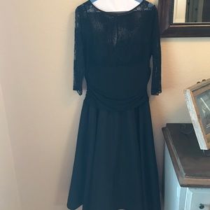 Beautiful black lace and satin dress