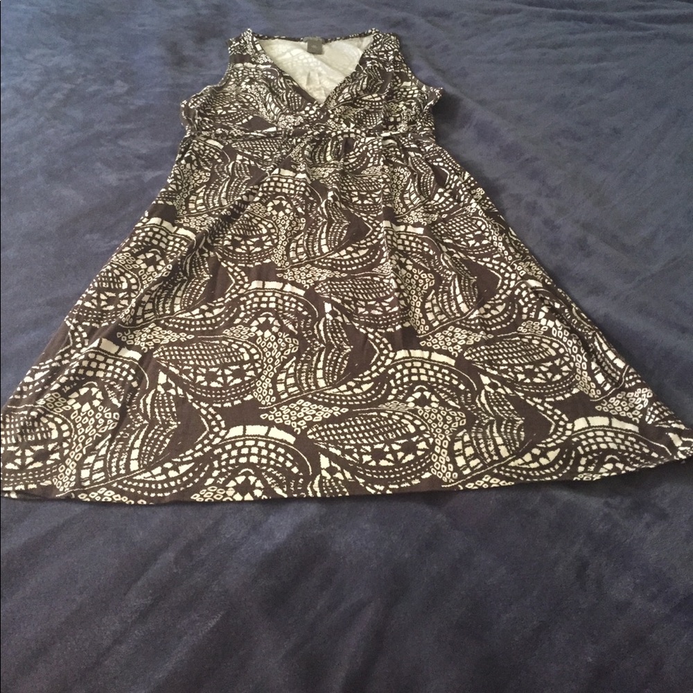 Ann Taylor Brown and White Sundress