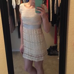 Cream lace dress
