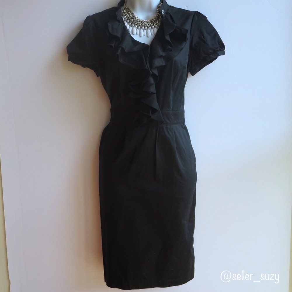 Limited Ruffled Shirt Sheath Dress