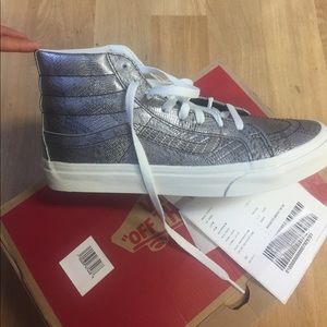 Vans Metallic silver snake pattern