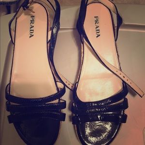 Prada black patent espadrilles sz 40 (10)