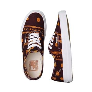 Brown and Orange paint design Vans