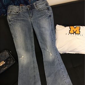 Silver light wash jeans