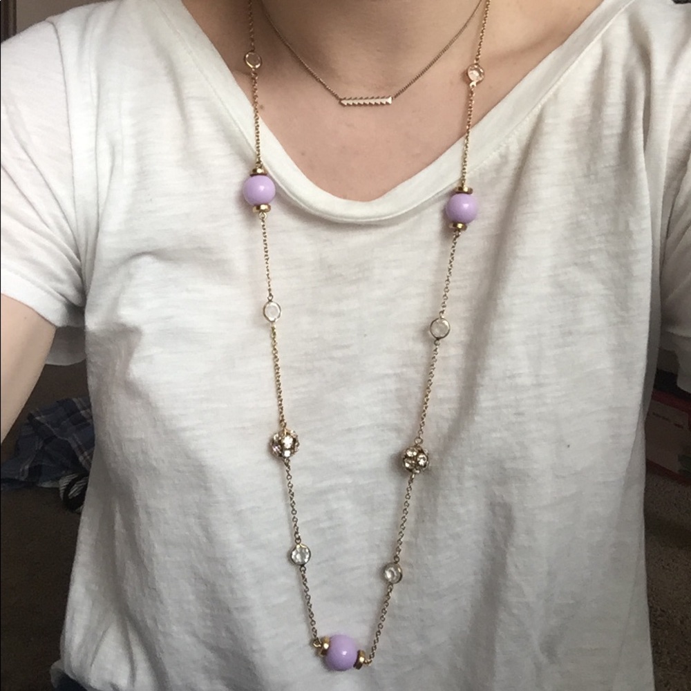 J crew long beaded necklace