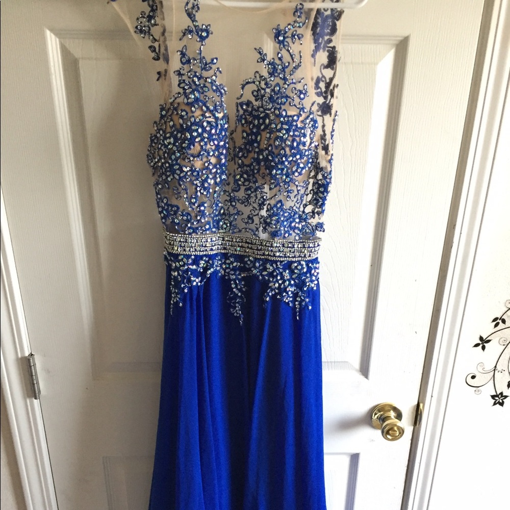 Blue Sparkle Prom Dress