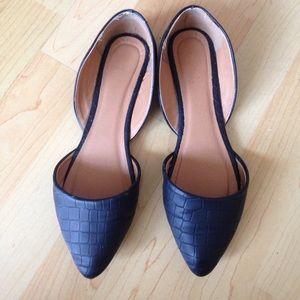 Qupid textured black flats