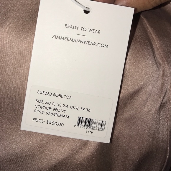 Zimmermann Sueded Robe (NWT) - Picture 2 of 2