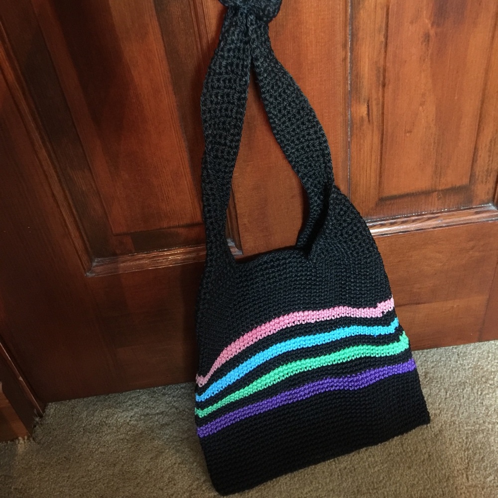 Crochet black bag